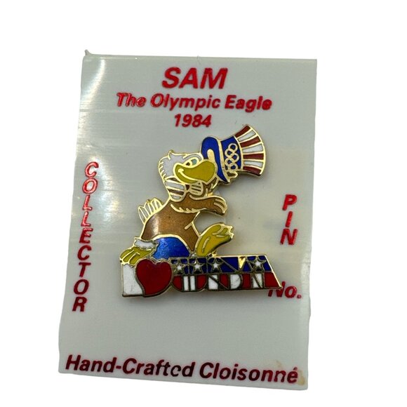 Vintage Sam the Olympic Eagle Collector Pin 1984 - Picture 3 of 4